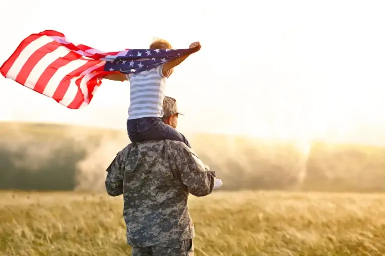 Veteran family buying a home with a VA loan