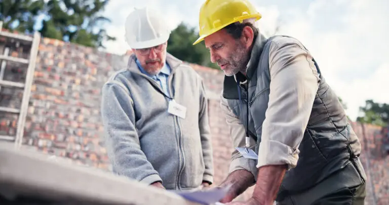 Investor walking a renovation project with a contractor